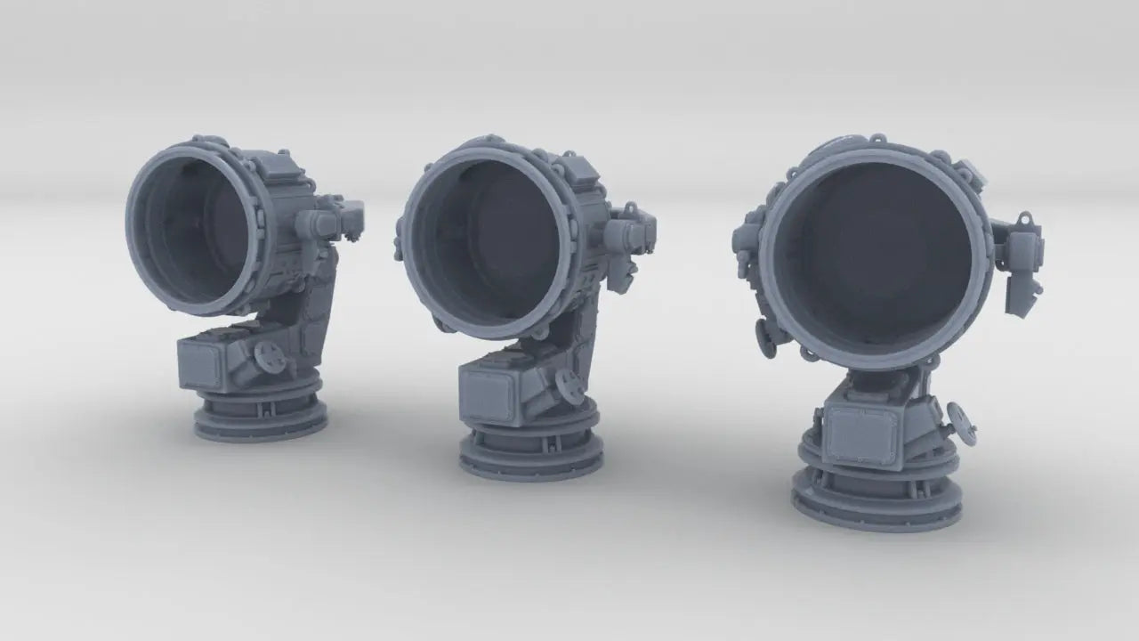 1/100 DKM 160cm Searchlight Open Set (3pcs) Resin3Dinteractive