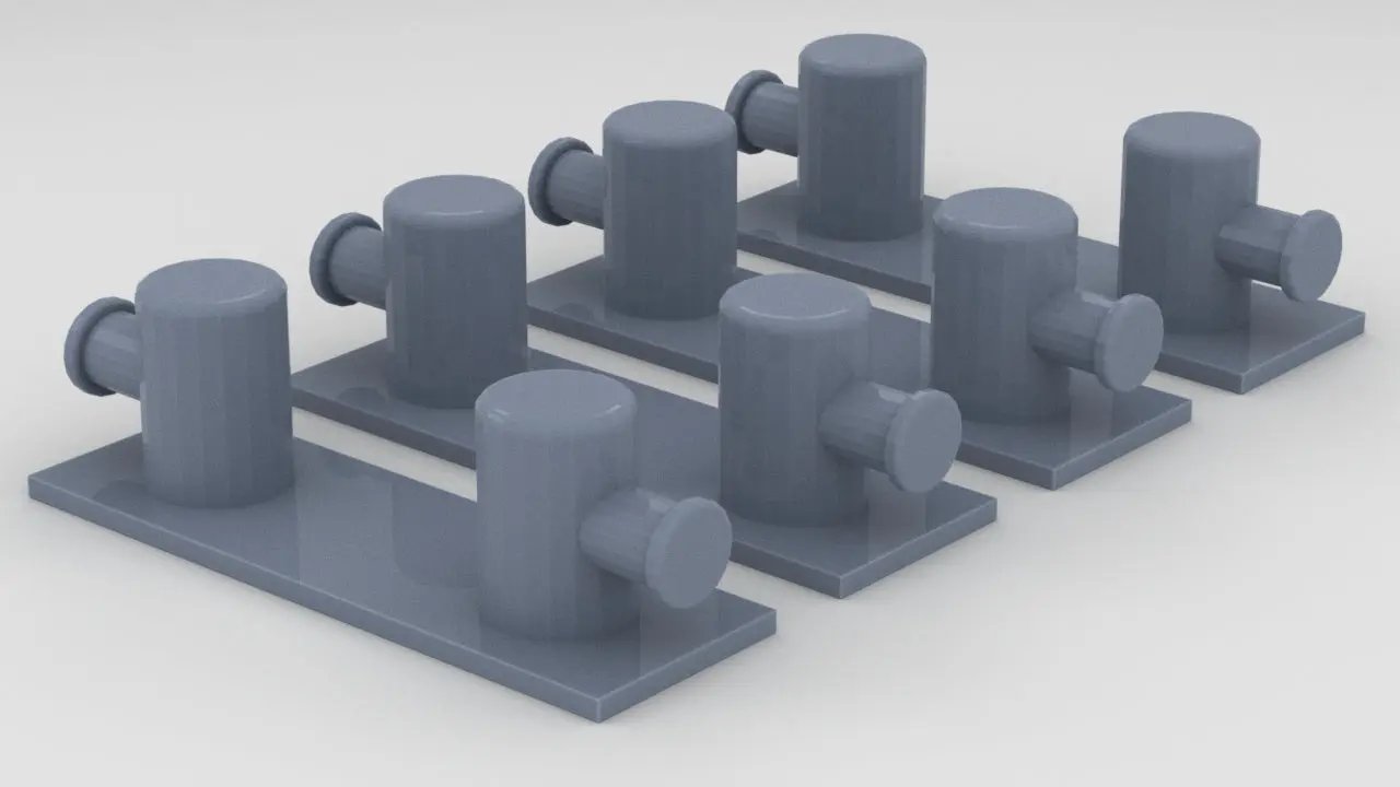 1/100 DKM Destroyer Bollard v1 Set (4pcs) - distefan 3d print