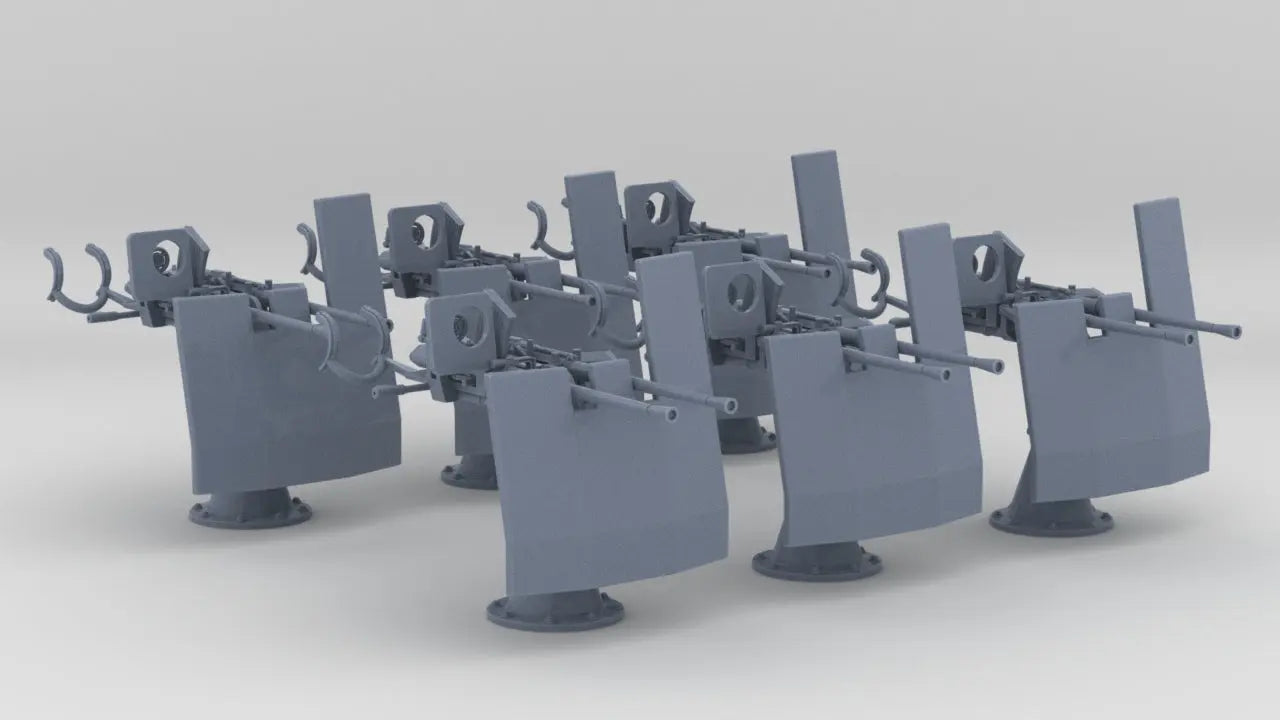 1/100 DKM Double 20mm C/30 Flak w/ Shield Set (6pcs) Resin3Dinteractive