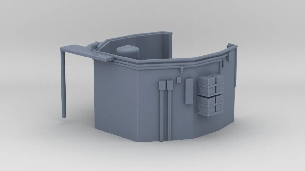 1/100 DKM Graf Spee Aft Rangefinder Command Post 2 - distefan 3d print