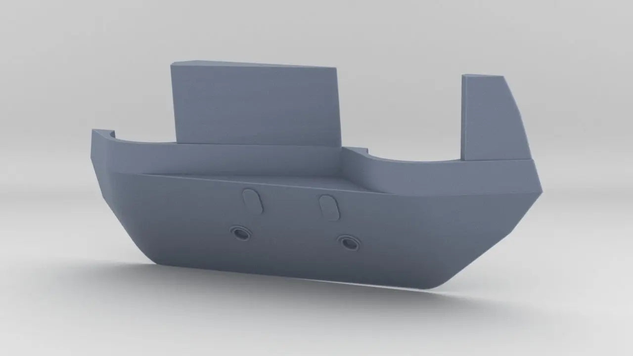 1/100 DKM Graf Zeppelin Starboard Hull 15cm Gun Back Tub - distefan 3d print