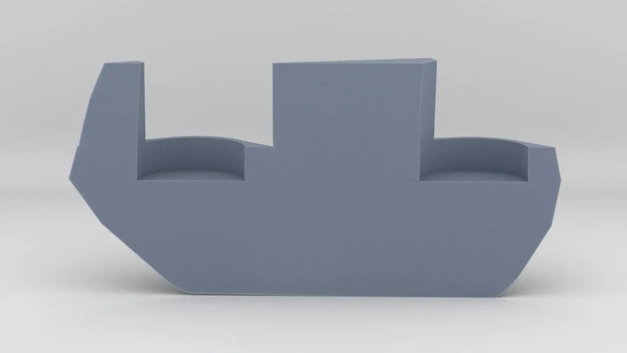 1/100 DKM Graf Zeppelin Starboard Hull 15cm Gun Back Tub - distefan 3d print