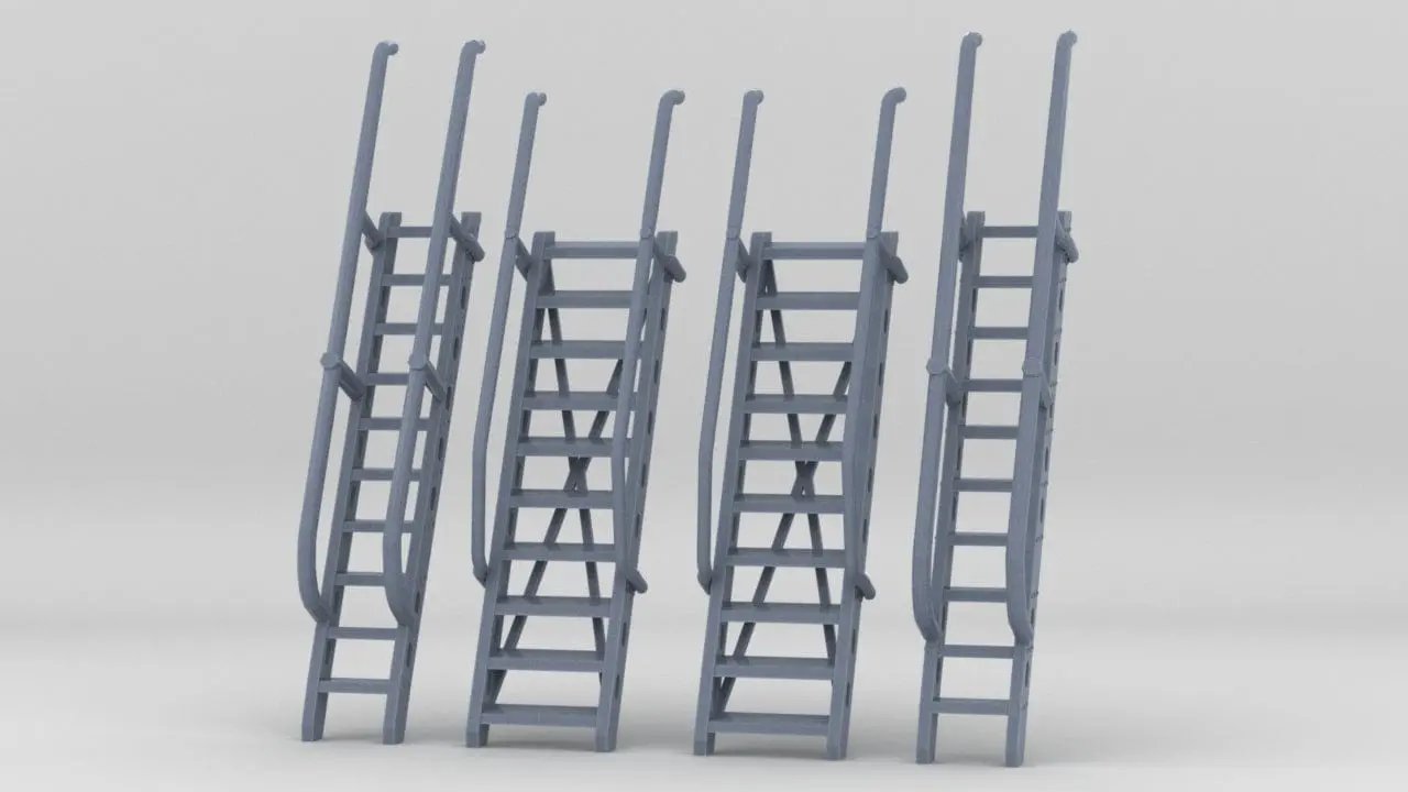1/100 DKM Ladders Shorter Set (4pcs) - distefan 3d print