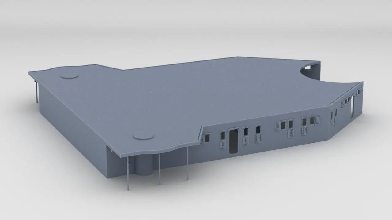 1/100 DKM Prinz Eugen Aft Deck 1- distefan 3d print