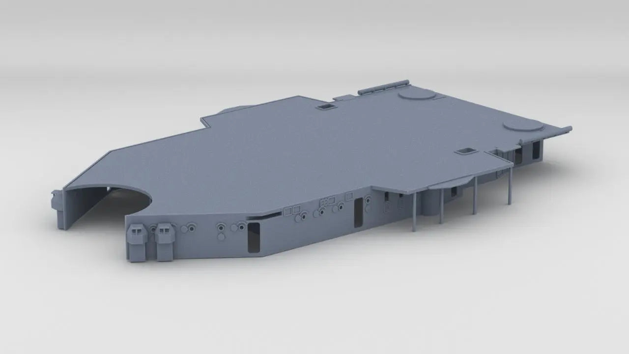1/100 DKM Prinz Eugen Forward Deck 1 - distefan 3d print
