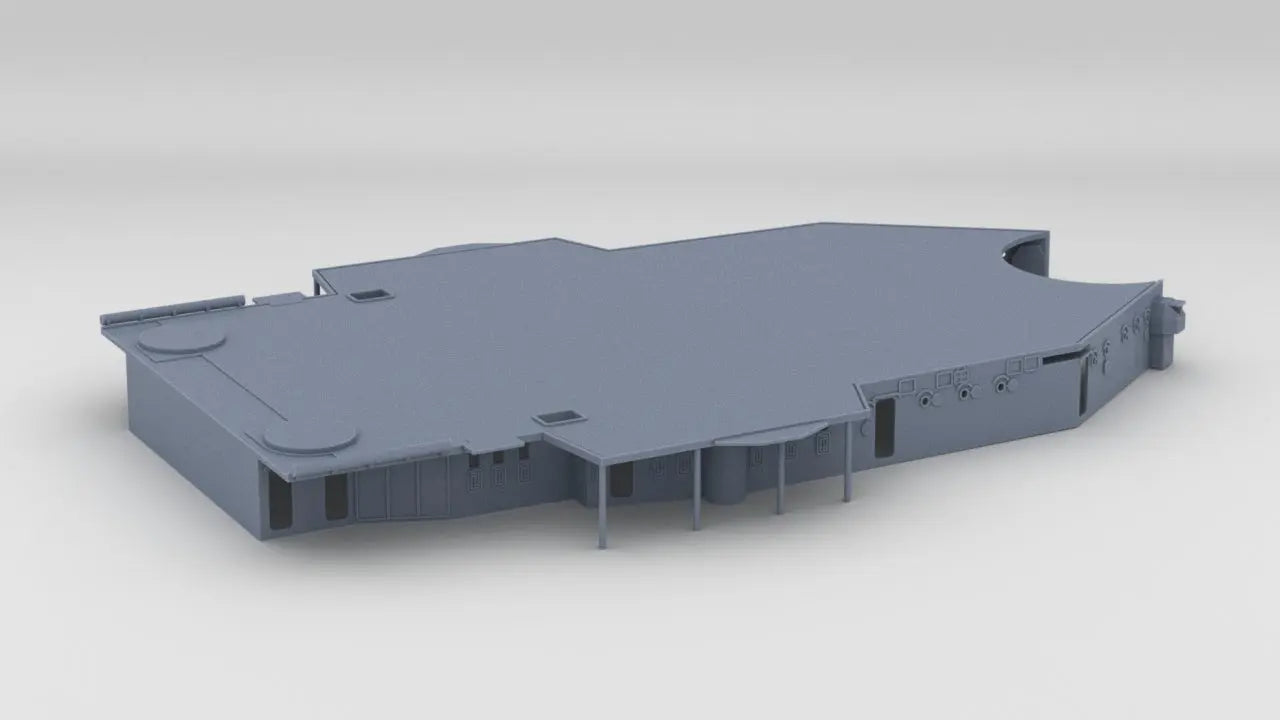 1/100 DKM Prinz Eugen Forward Deck 1 - distefan 3d print