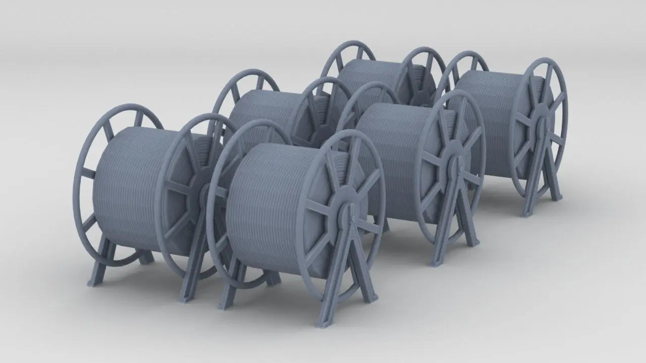 1/100 DKM Rope Reels (Big) Set (6pcs) Resin3Dinteractive