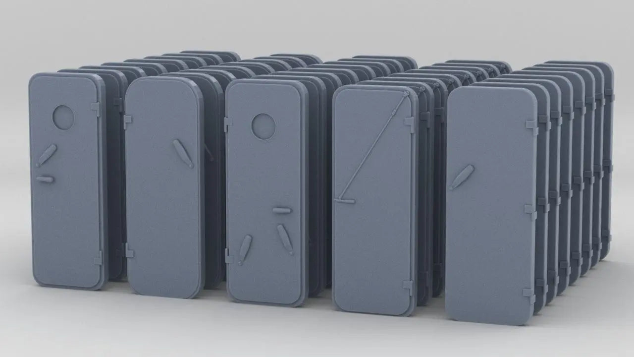 1/100 DKM Watertight Doors (Türen) Set (40pcs) - distefan 3d print