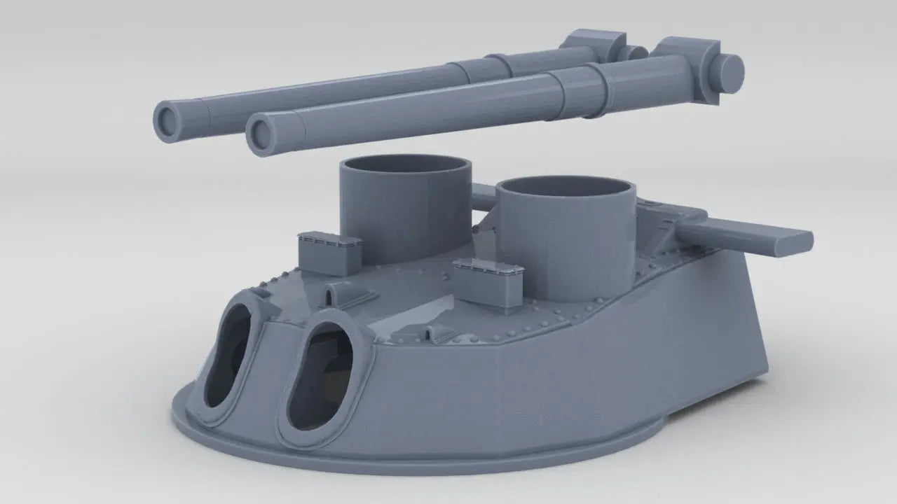 1/100 HMS Twin 15-inch (381 mm) Turret 2 Resin3Dinteractive