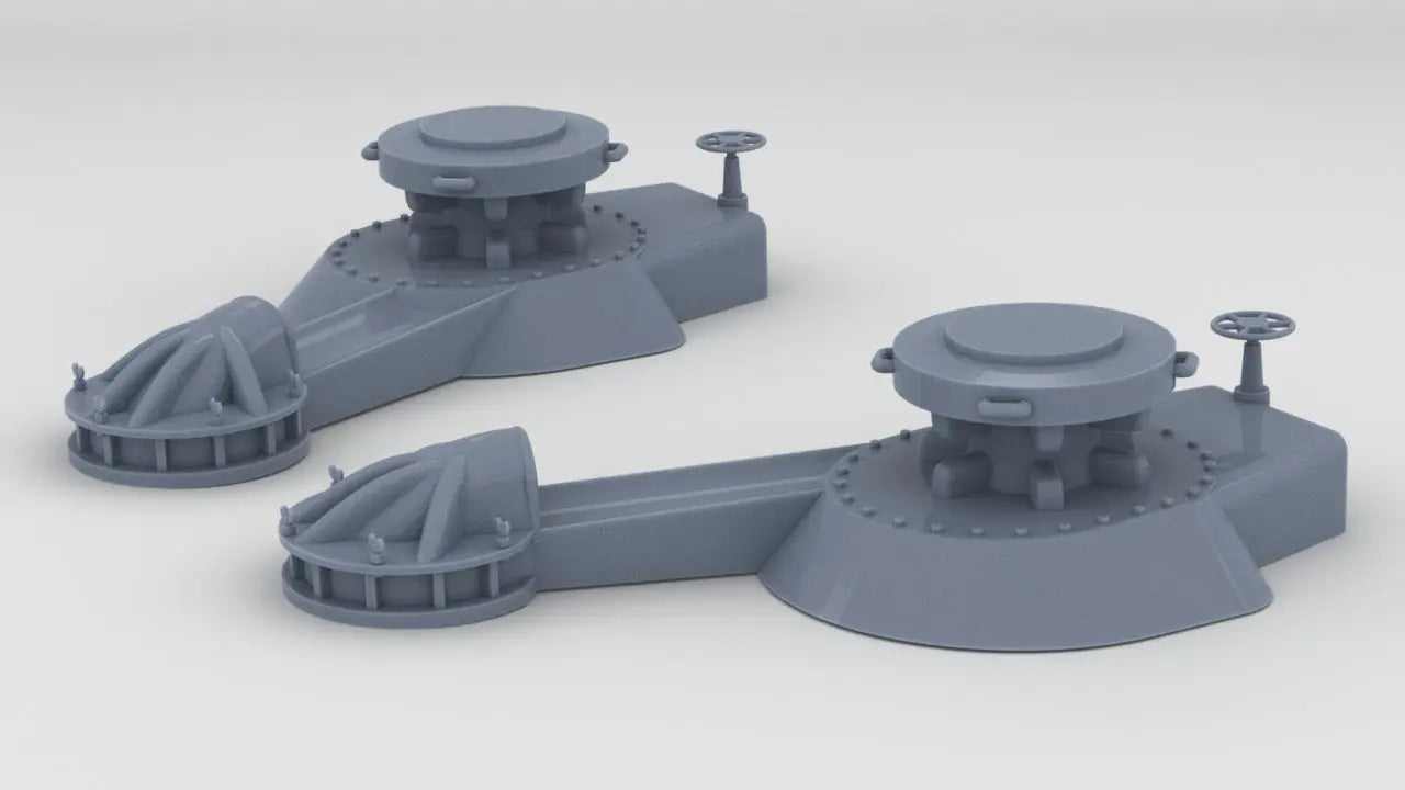 1/100 IJN Yamato Bow Cable Holder Set (2pcs) - Resin Model | distefan 3d print