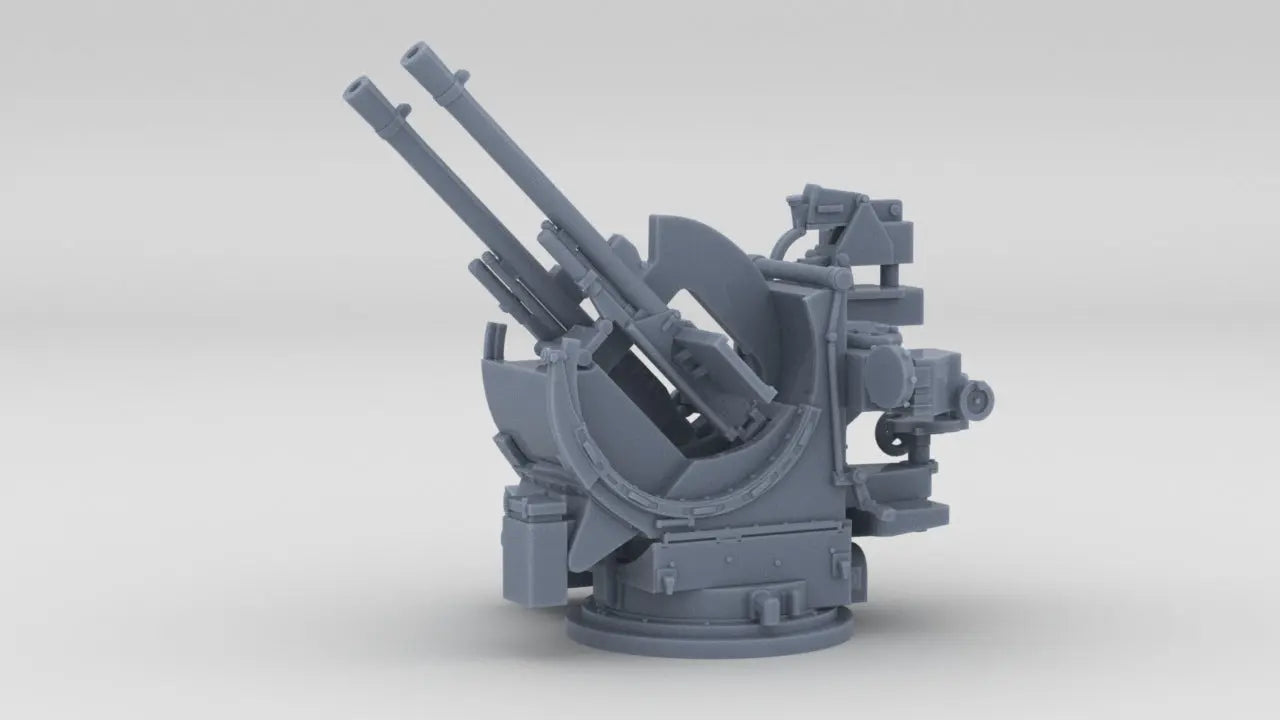 1/100 Italian 20mm Twin 65 Breda 1935 AA Gun Resin3Dinteractive