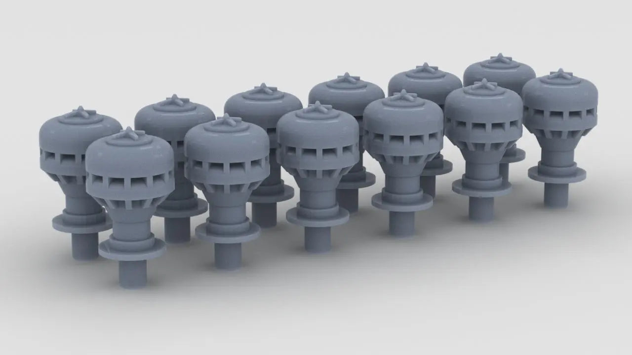 1/100 Italy Roma Mushroom Diam 2mm A Set (12pcs) Resin3Dinteractive