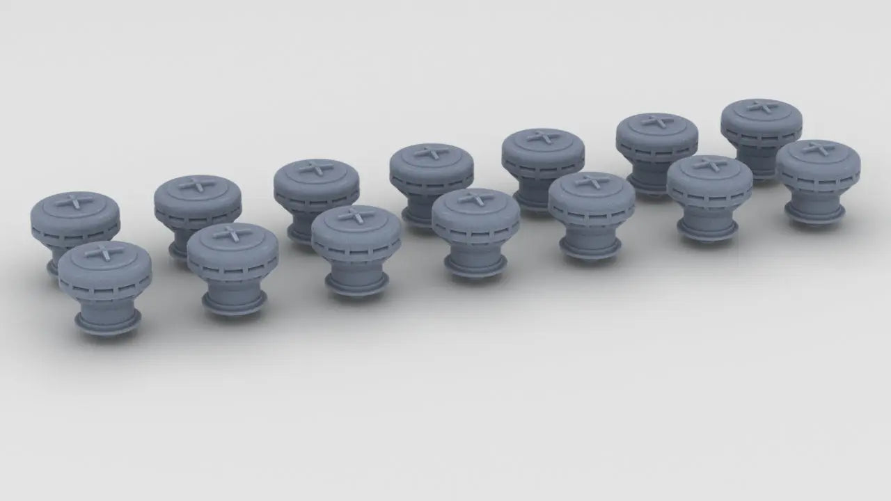 1/100 Italy Roma Mushroom Diam 5.5mm A Set (14pcs) Resin3Dinteractive