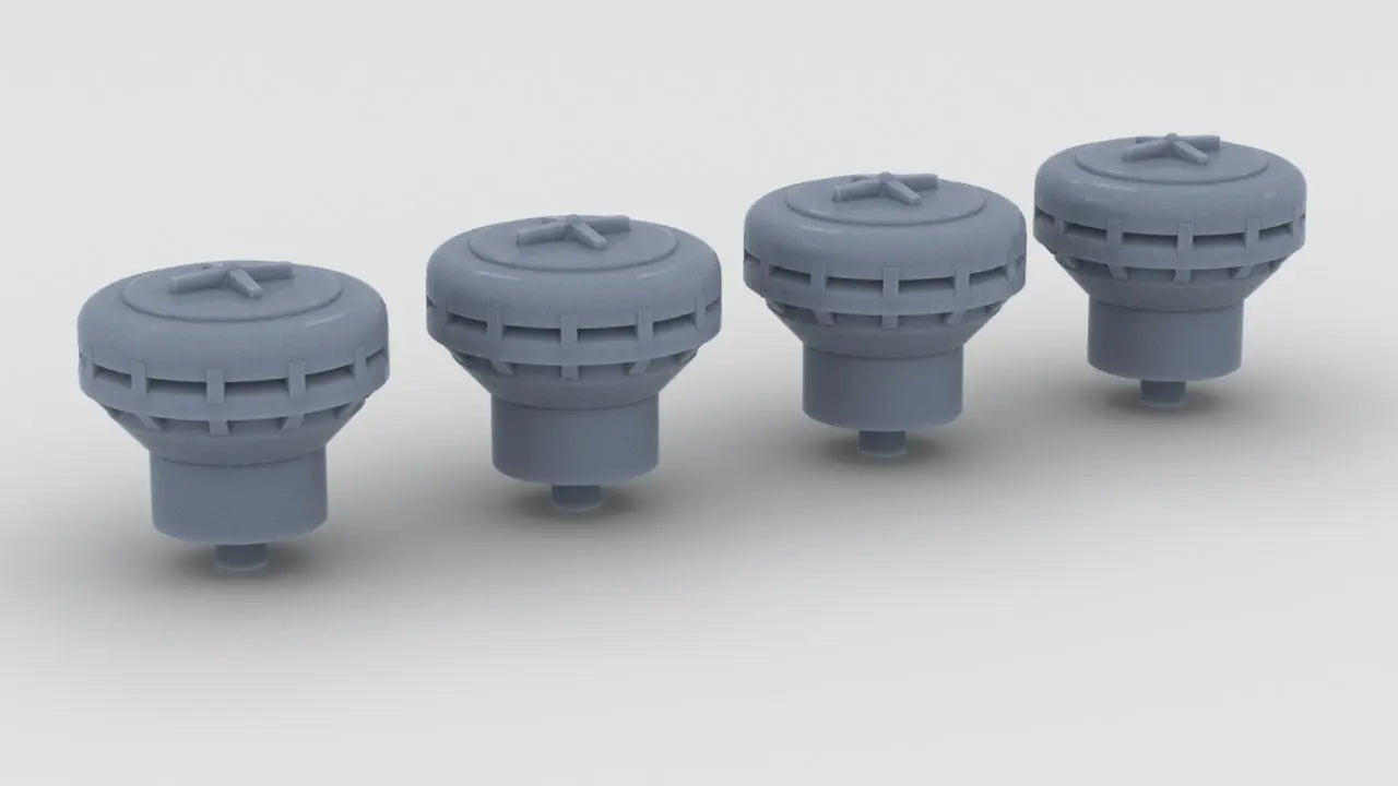 1/100 Italy Roma Mushroom Diam 5.5mm Set (4pcs) Resin3Dinteractive
