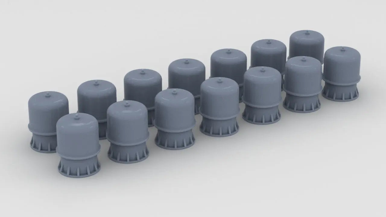 1/100 Italy Roma Mushroom Diam 6mm Set (14pcs) Resin3Dinteractive