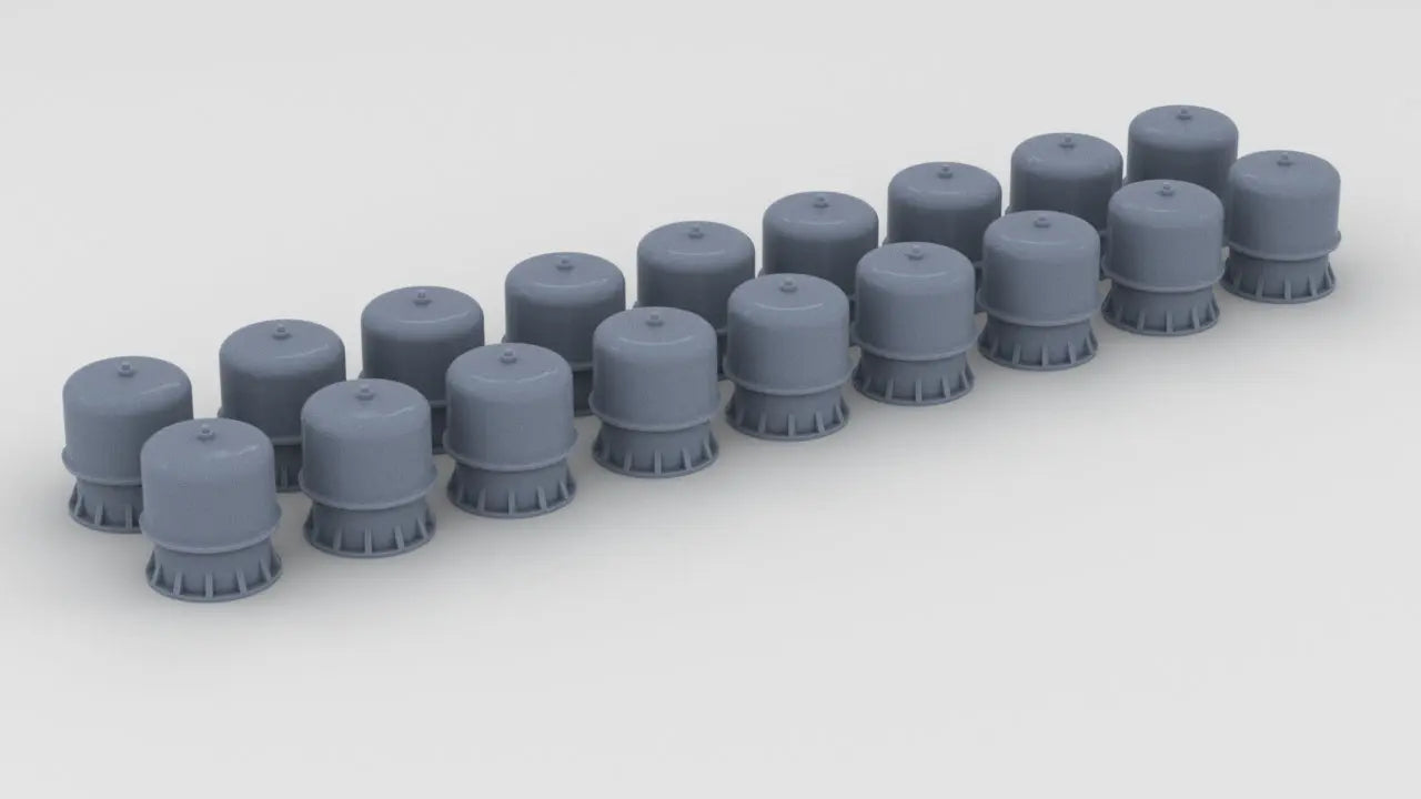 1/100 Italy Roma Mushroom Diam 7mm Set (18pcs) Resin3Dinteractive