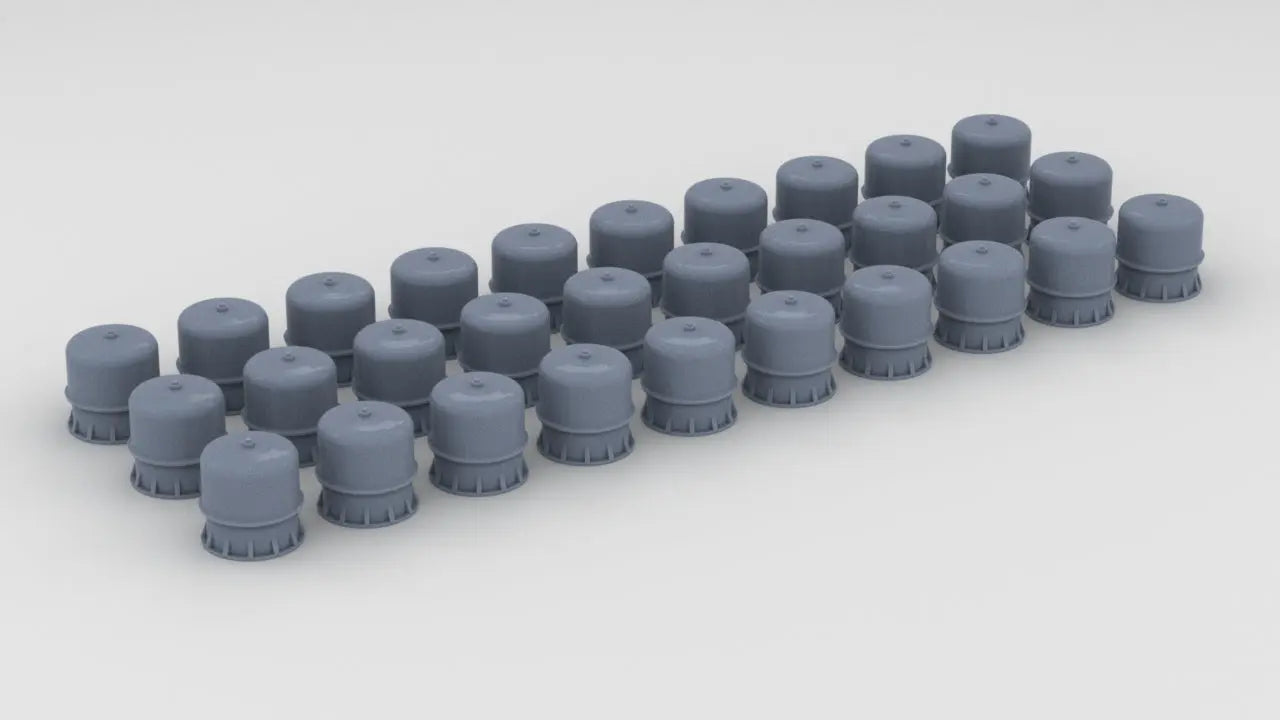 1/100 Italy Roma Mushroom Diam 8mm Set (30pcs) Resin3Dinteractive
