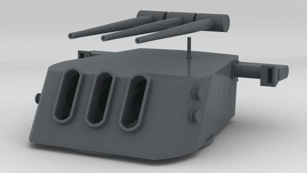 1/100 USN 6-inch/47 Mark 16 Gun Set Resin3Dinteractive