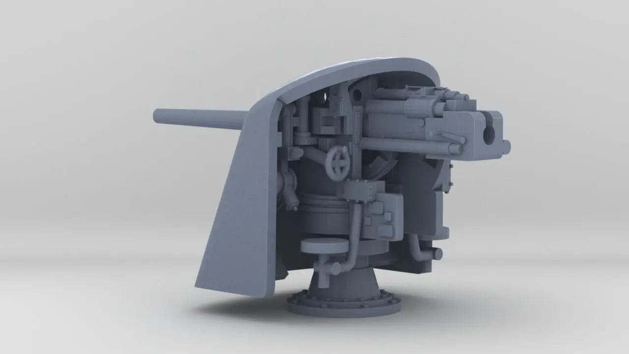 1/100 DKM 8.8 cm SK L/45 Naval Gun - distefan 3d print