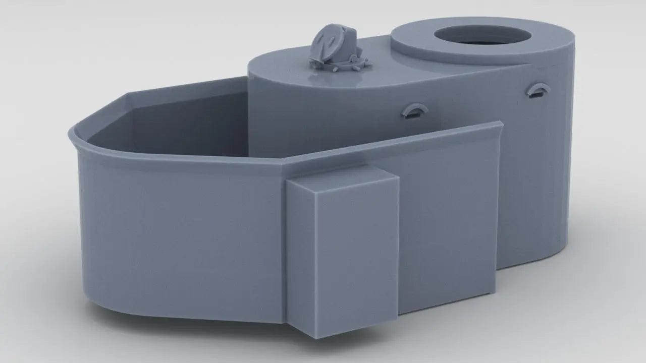 1/100 DKM Admiral Scheer Structure Aft Deck 1 Cabin - distefan 3d print