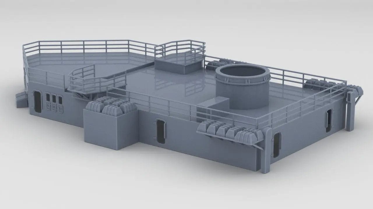 1/100 DKM Admiral Scheer Structure Aft Deck 1 - distefan 3d print