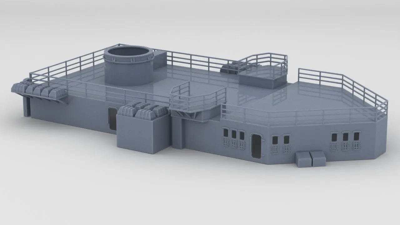 1/100 DKM Admiral Scheer Structure Aft Deck 1 - distefan 3d print