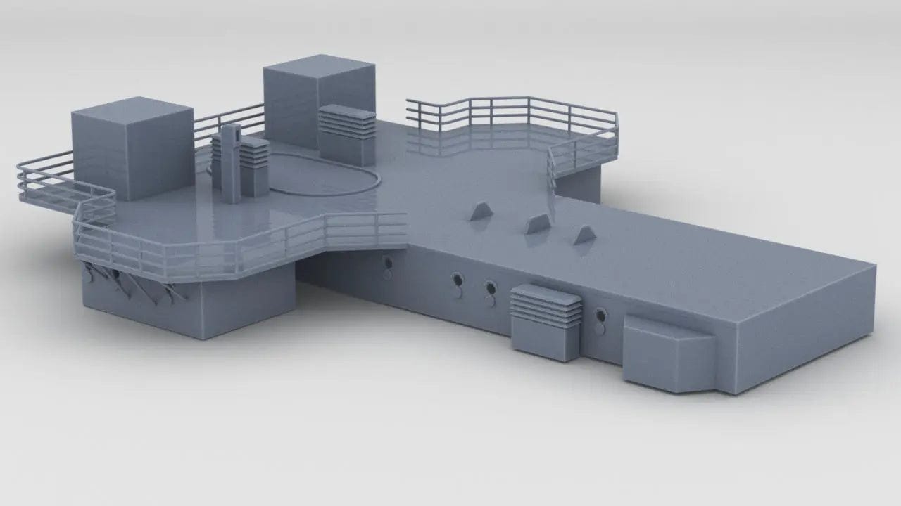 1/100 DKM Admiral Scheer Structure Amidships Deck 1 - distefan 3d print
