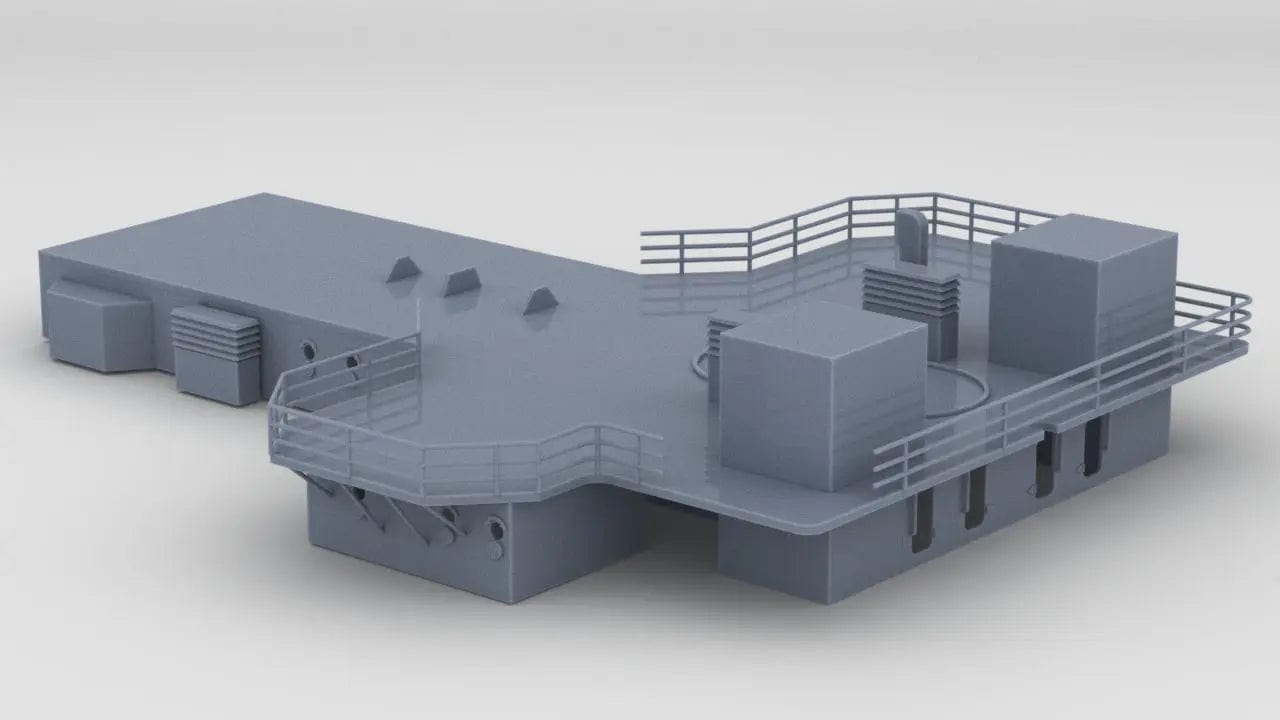 1/100 DKM Admiral Scheer Structure Amidships Deck 1 - distefan 3d print