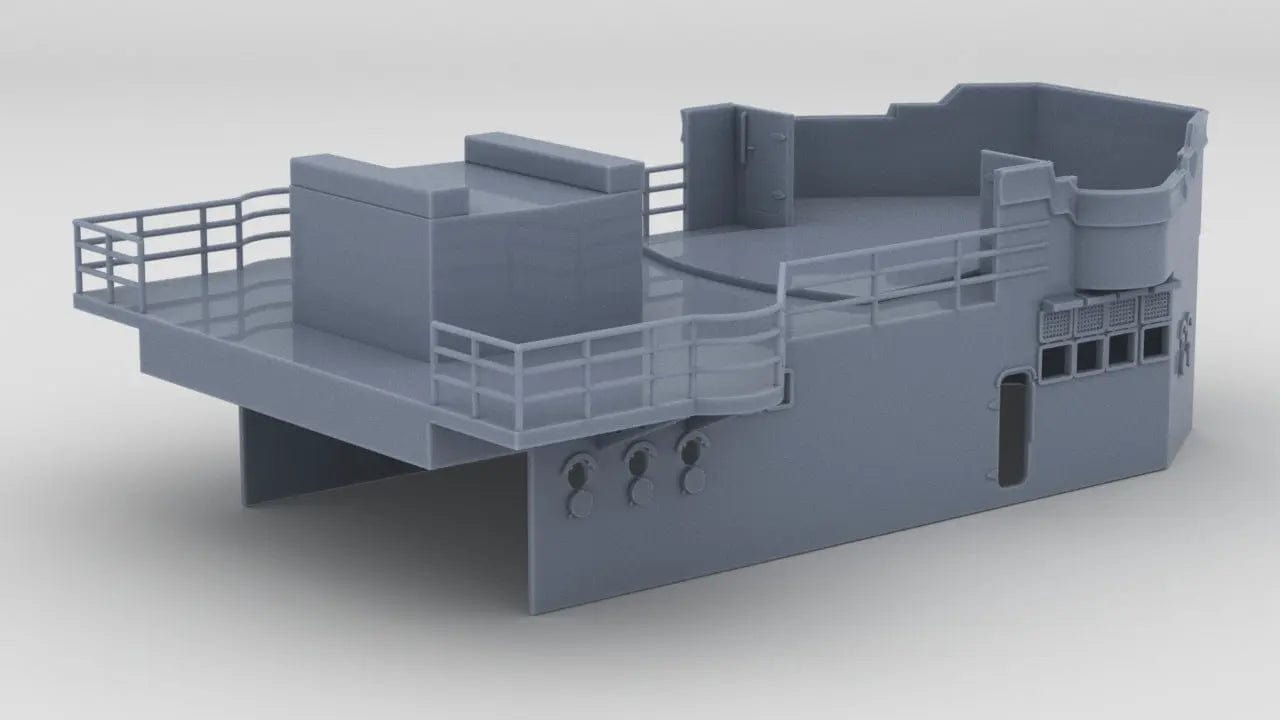 1/100 DKM Admiral Scheer Structure Forward Deck 1 - distefan 3d print