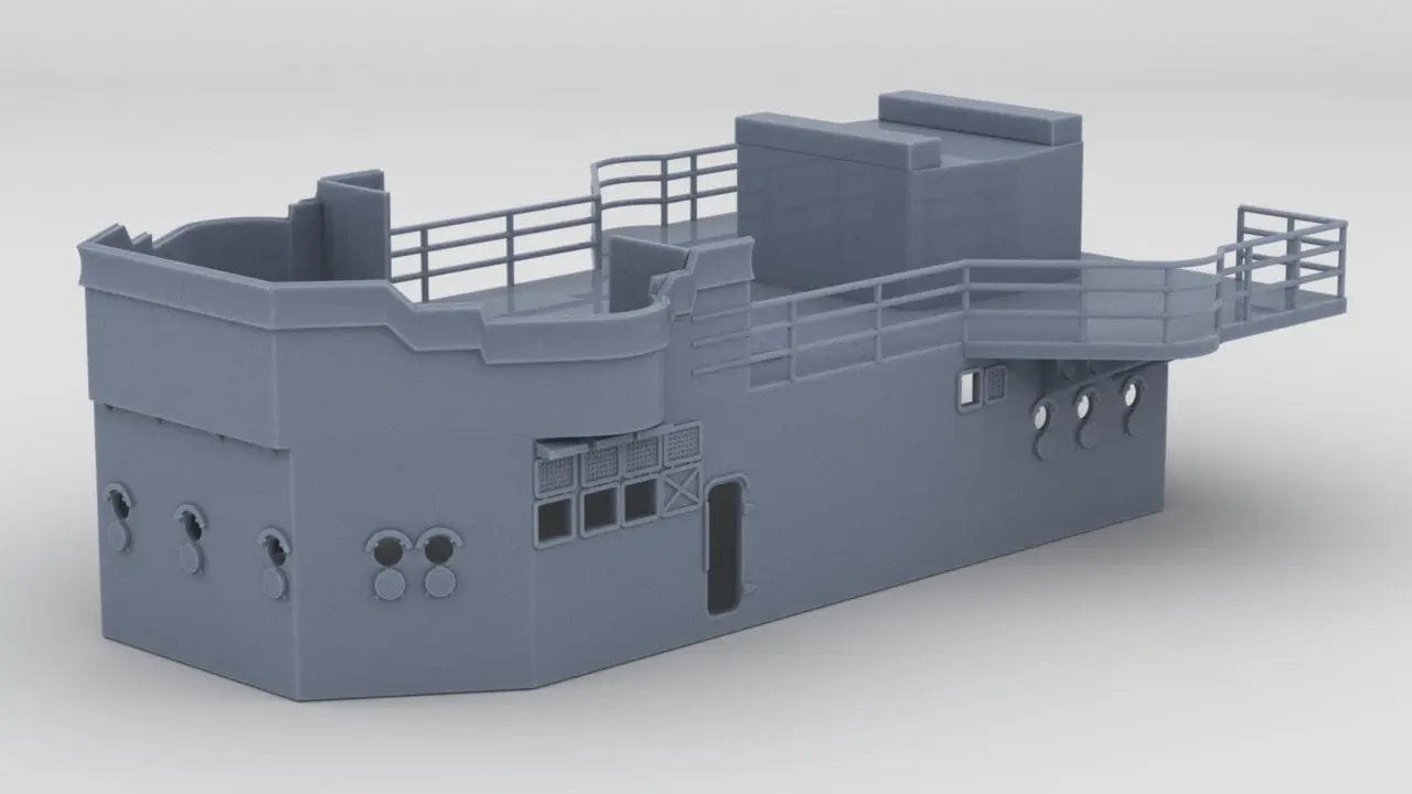 1/100 DKM Admiral Scheer Structure Forward Deck 1 - distefan 3d print