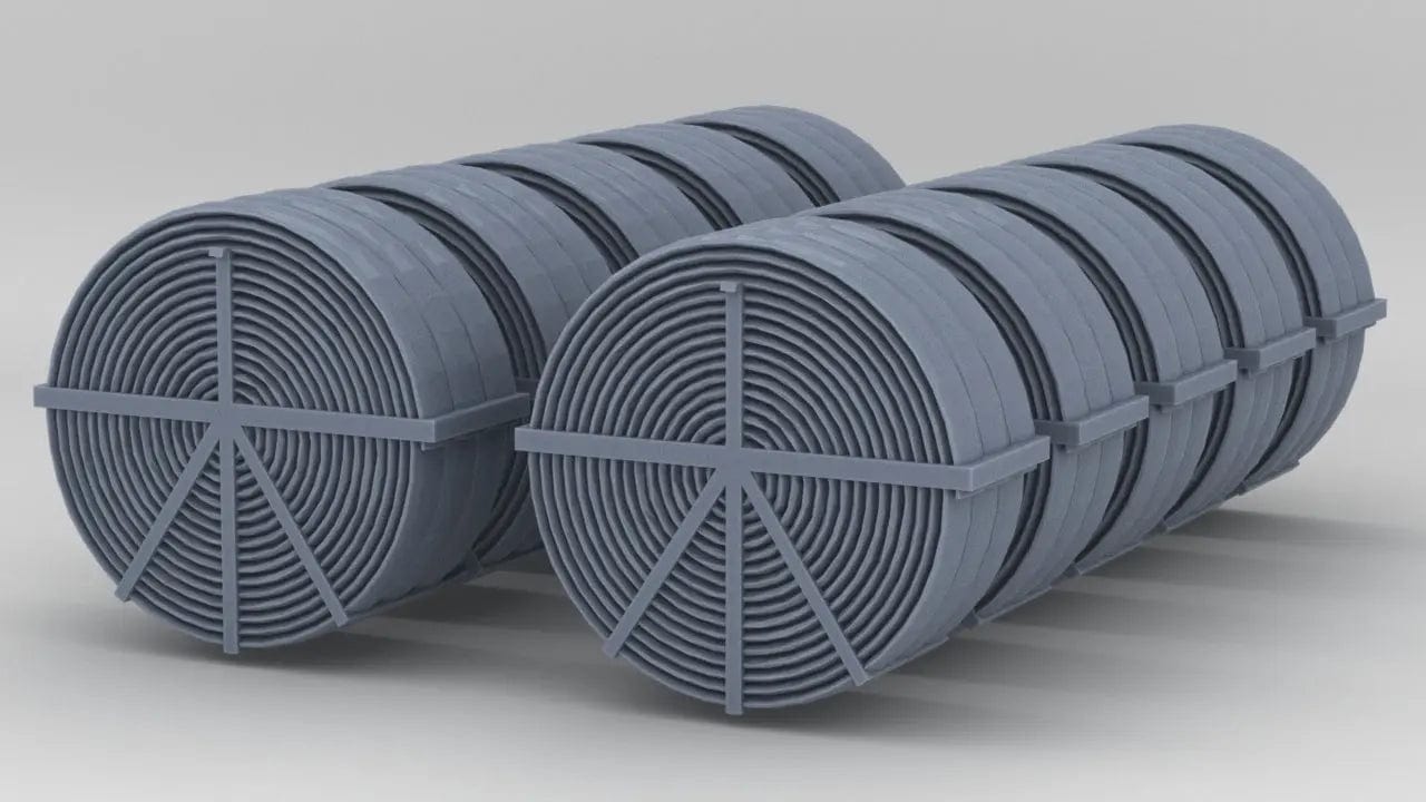 1/100 DKM Fire Hose 3 w/ Bracket Set (10pcs) - distefan 3d print