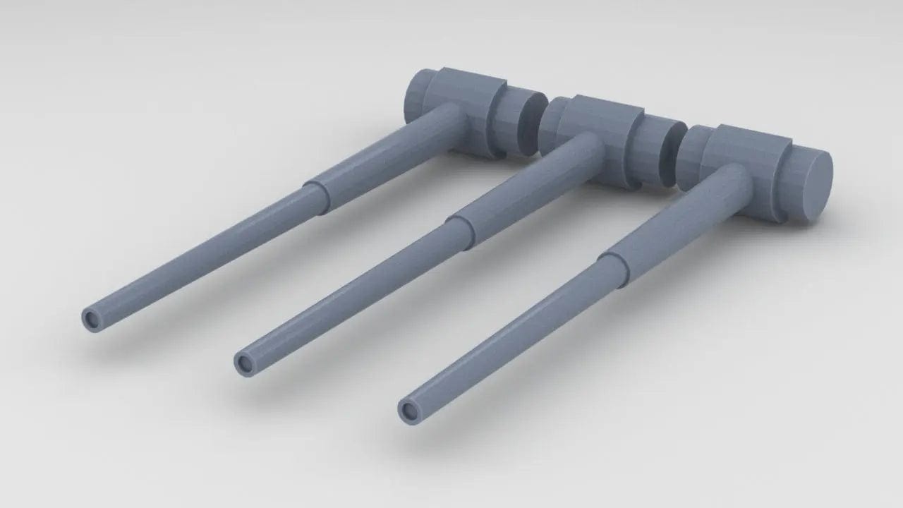 1/100 DKM Graf Spee 28cm/52 (11in) SK C/28 Barrel Set (3pcs) - distefan 3d print