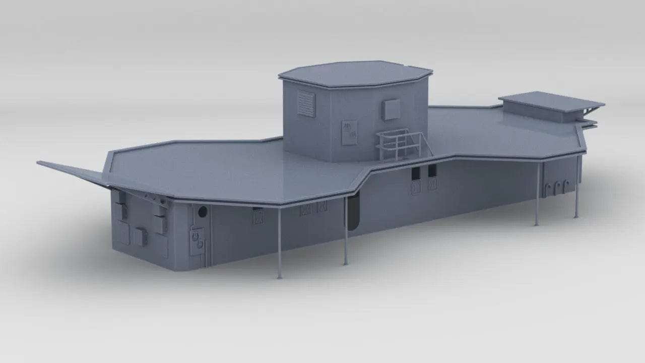 1/100 DKM Narvik Z37 Aft Superstructure - distefan 3d print