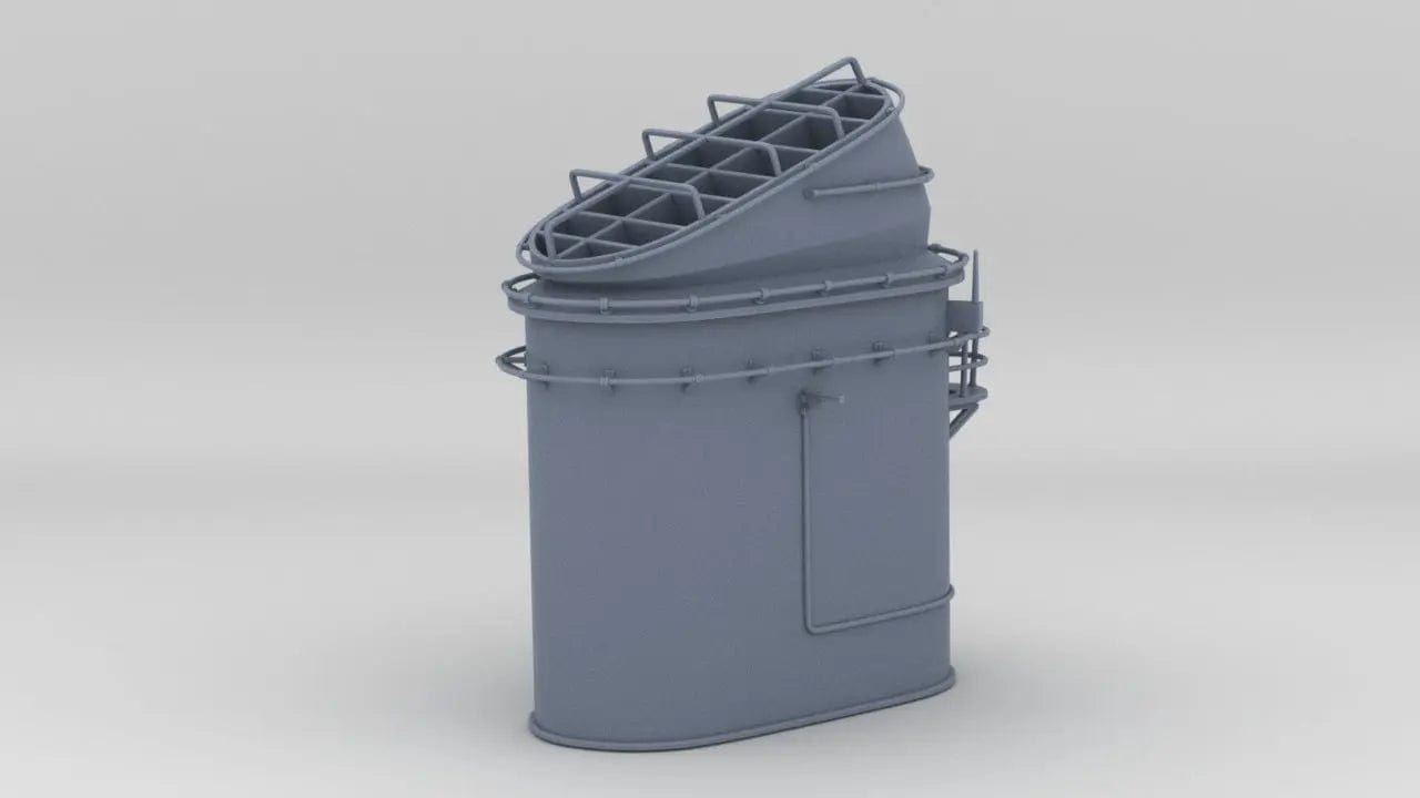 1/100 DKM Narvik Z37 Forward Funnel - distefan 3d print