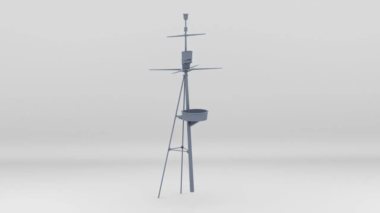 1/100 DKM Narvik Z37 Forward Mast - distefan 3d print