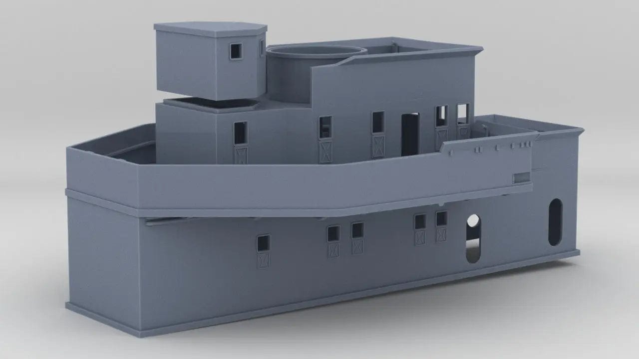 1/100 DKM Narvik Z37 Forward Superstructure - distefan 3d print