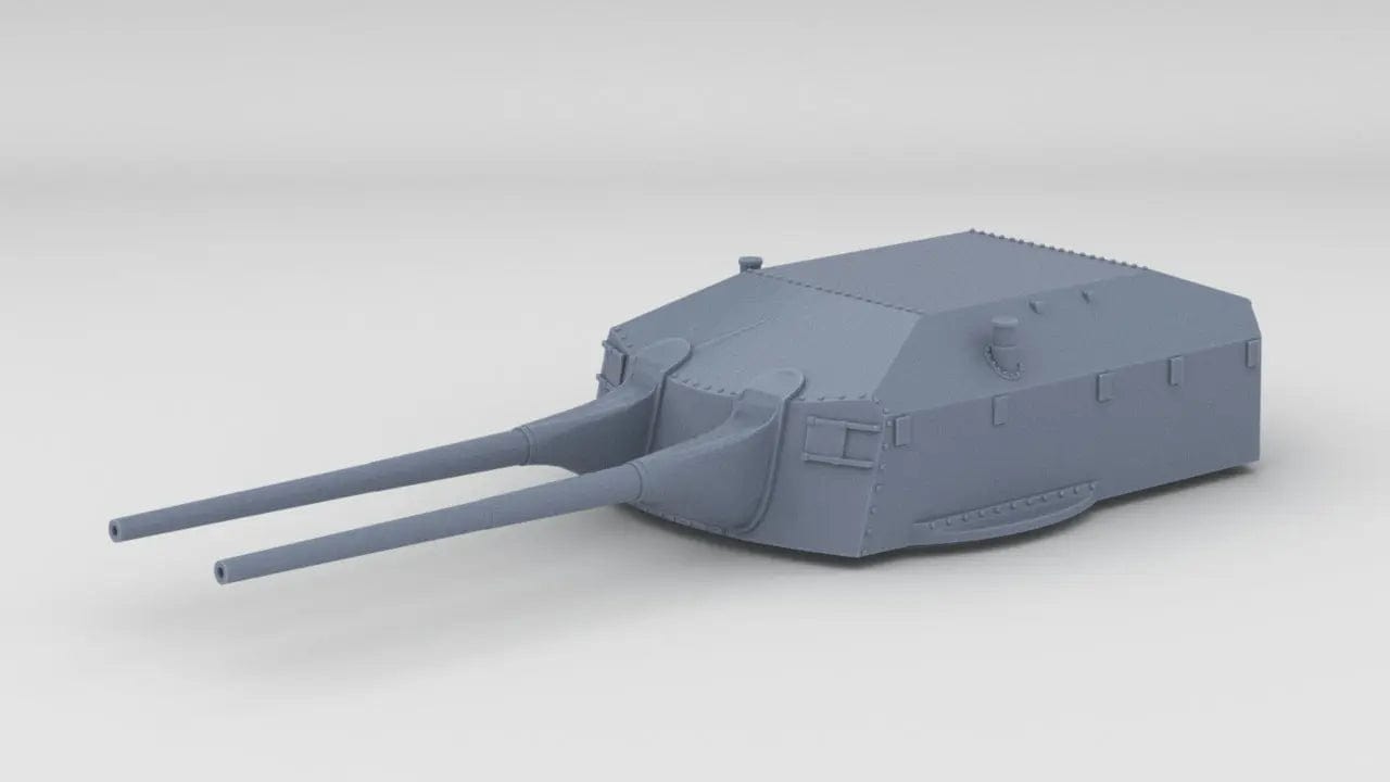 1/100 DKM Prinz Eugen 20.3cm (8in) SK L/60 Gun Turret - distefan 3d print
