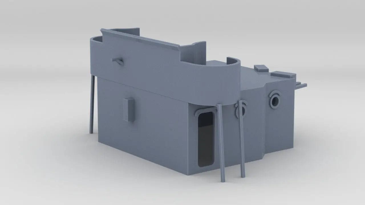 1/100 DKM Prinz Eugen Aft Deck 3 Part 1 - distefan 3d print