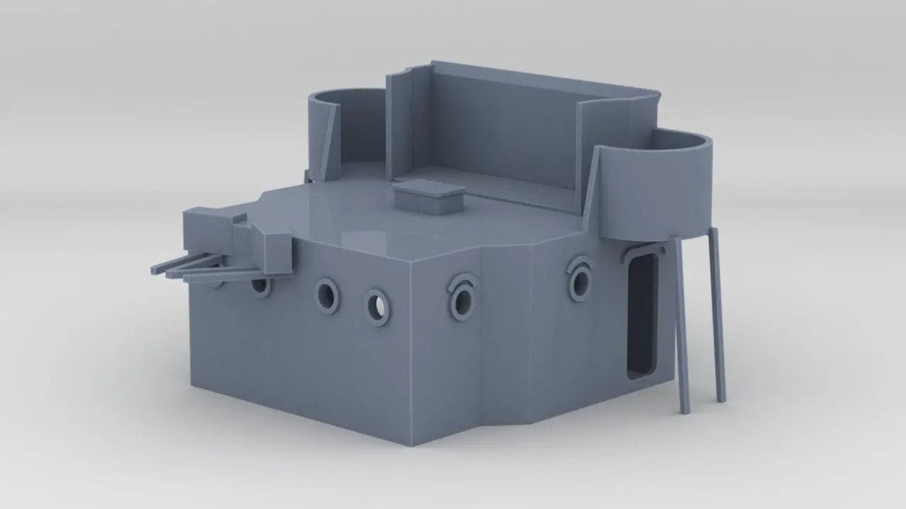 1/100 DKM Prinz Eugen Aft Deck 3 Part 1 - distefan 3d print