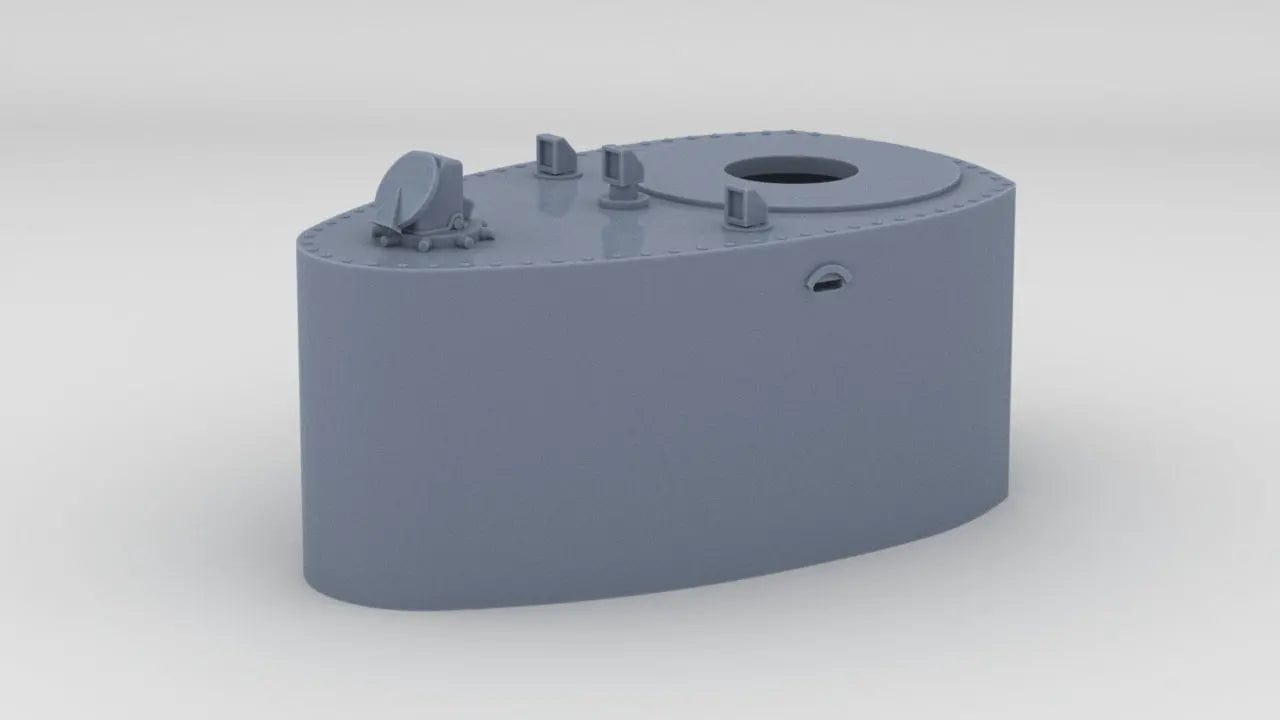 1/100 DKM Prinz Eugen Aft Deck Rangefinder Control Post - distefan 3d print