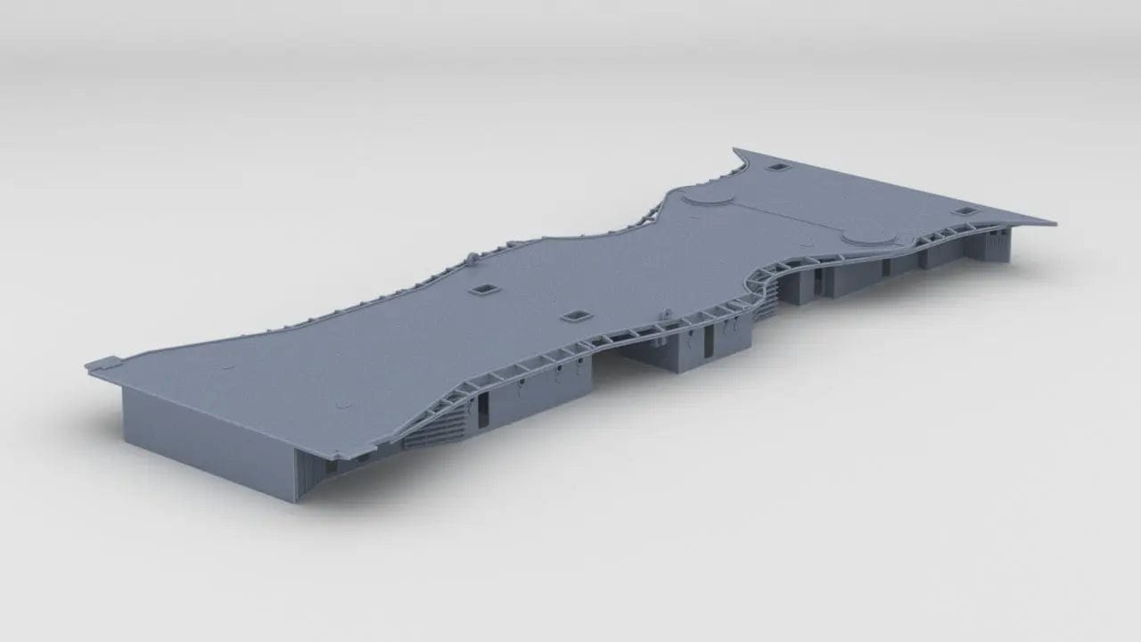 1/100 DKM Prinz Eugen Amidships Deck 1 - distefan 3d print