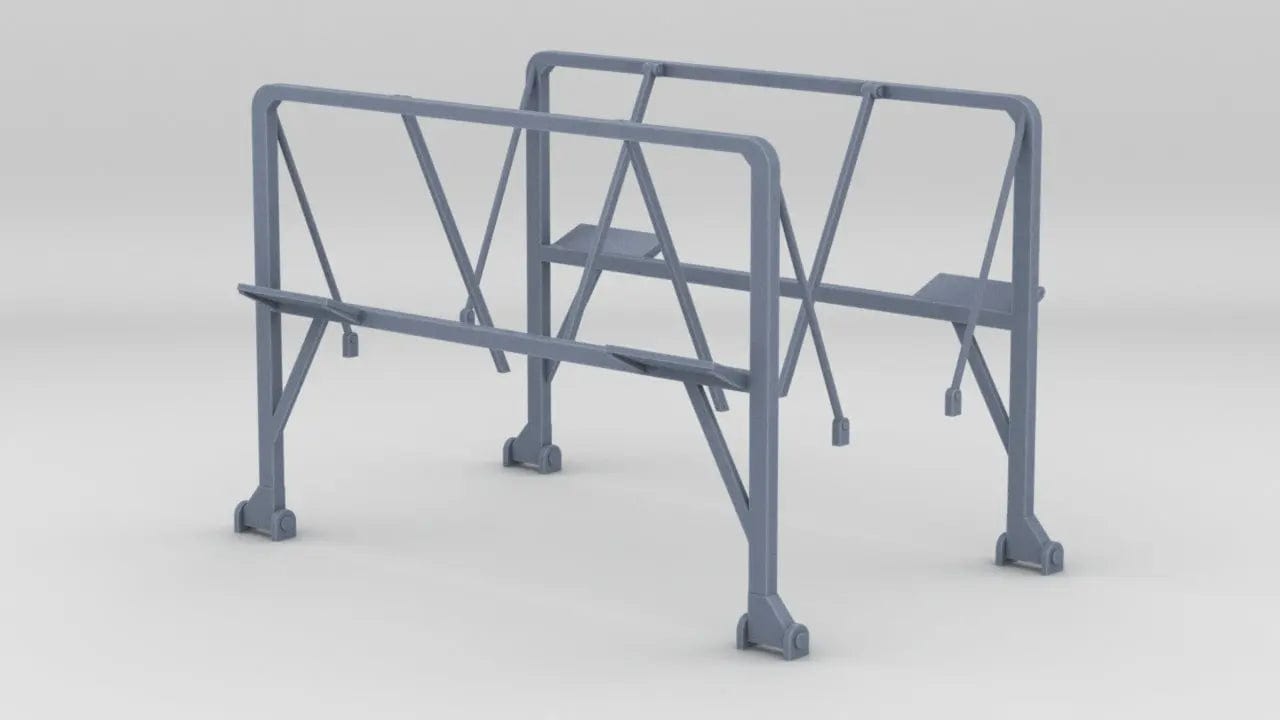 1/100 DKM Prinz Eugen Boat Davits Set (2pcs) - distefan 3d print