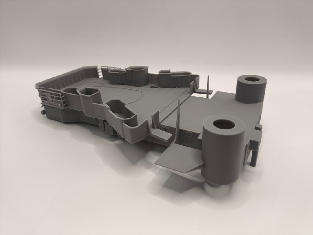 1/100 DKM Prinz Eugen Forward Deck 3 - distefan 3d print