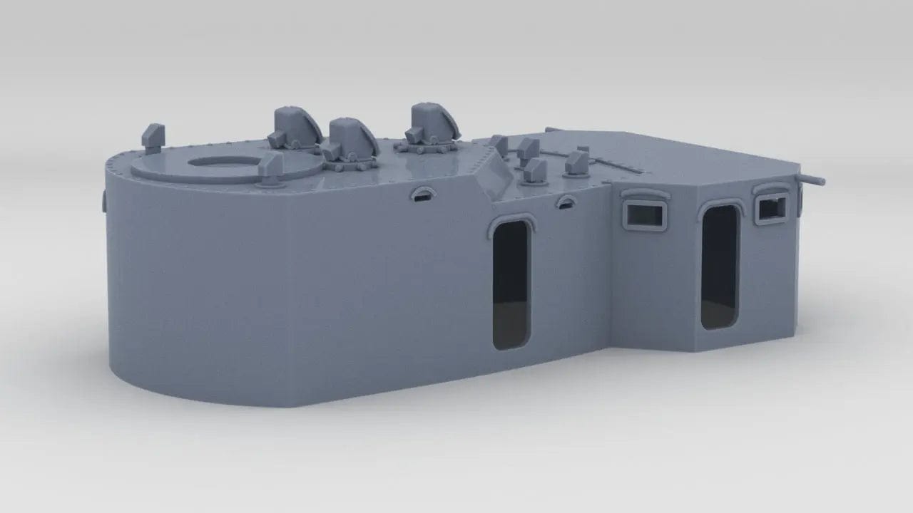 1/100 DKM Prinz Eugen Forward Deck 5 RF Control Post - distefan 3d print