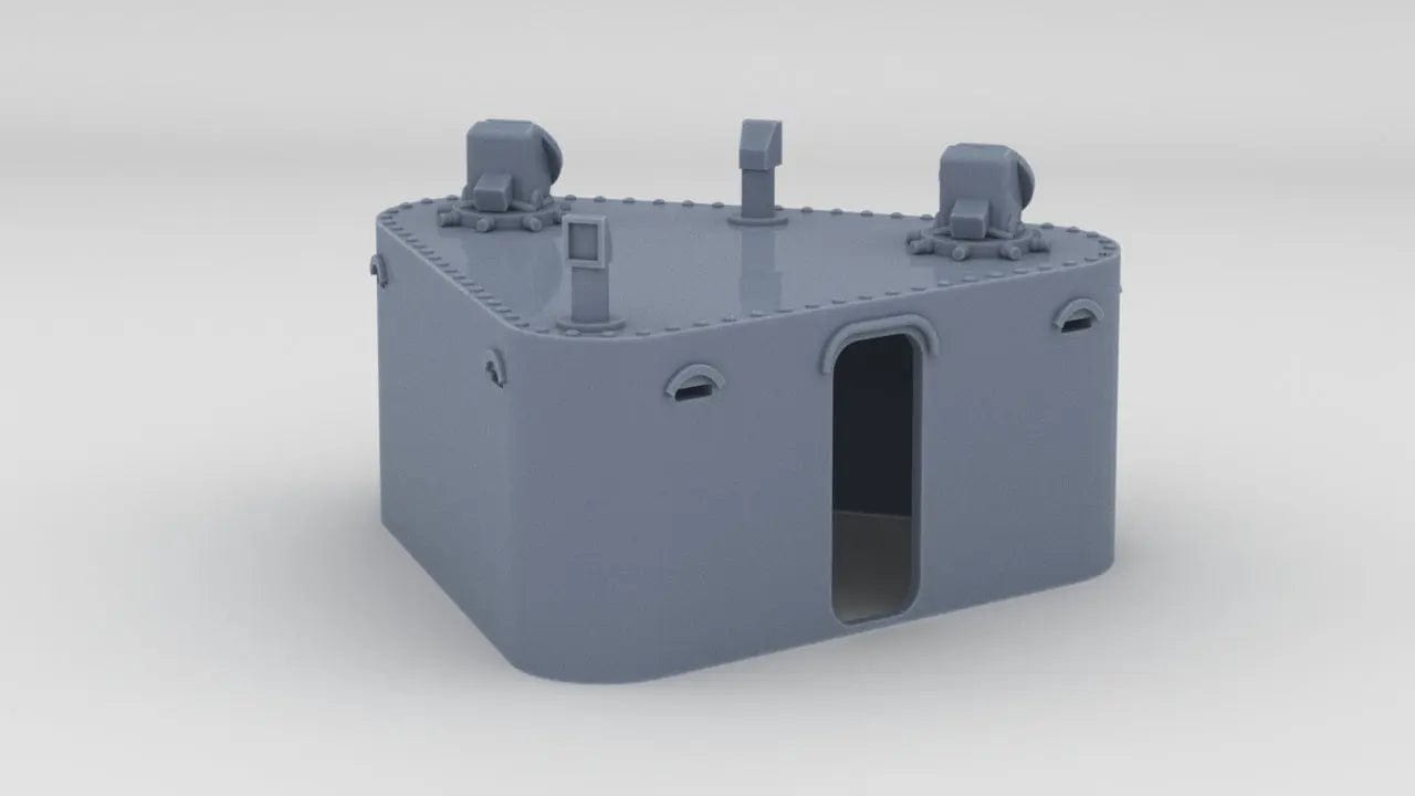 1/100 DKM Prinz Eugen Forward Deck 6 RF Control Post - distefan 3d print