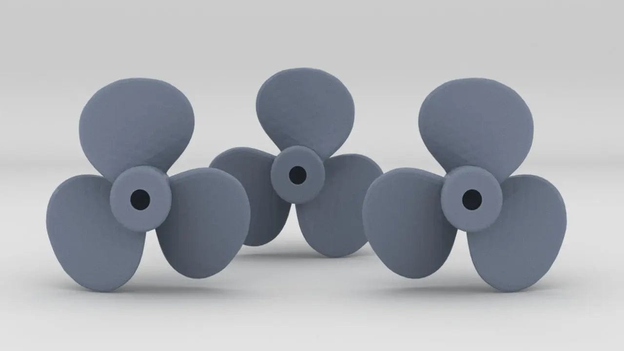 1/100 DKM Prinz Eugen Propellers w/ Central Bore Set (3pcs) - distefan 3d print