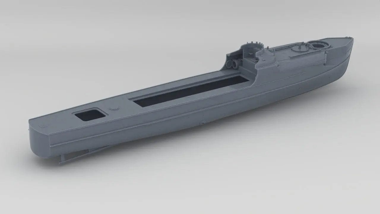 1/100 DKM Schnellboot S-100 Hull - distefan 3d print