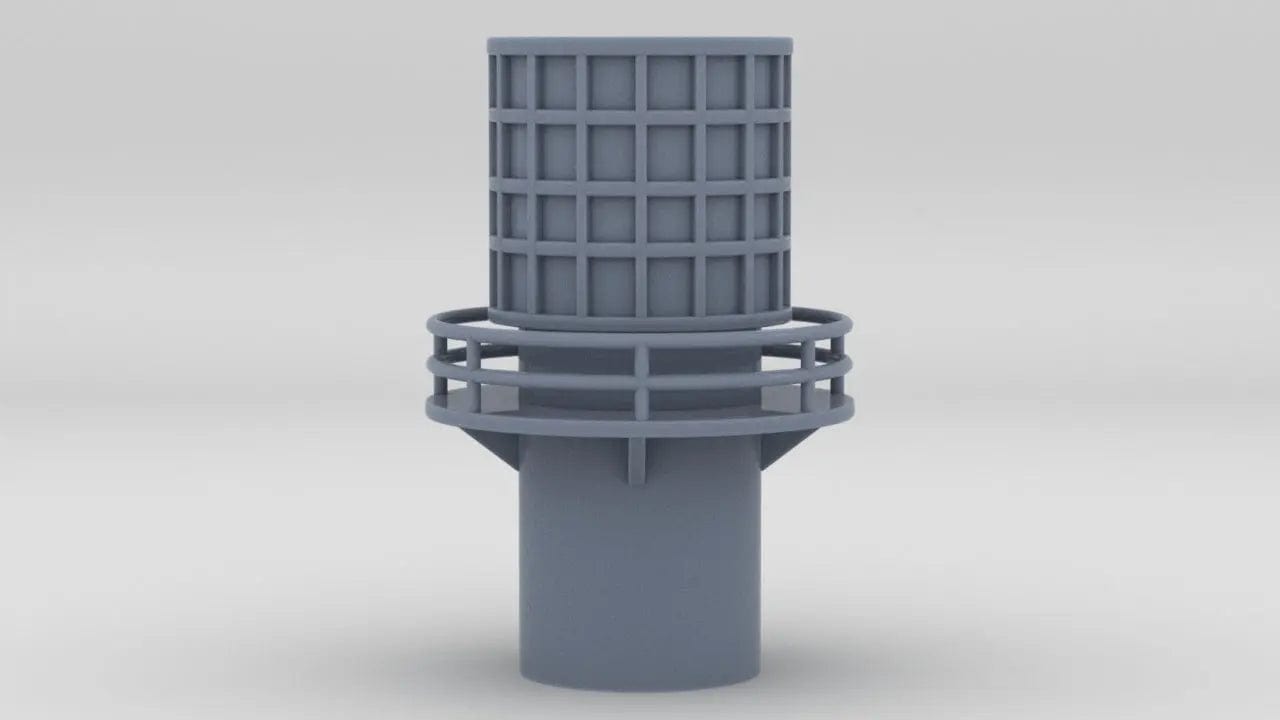 1/100 HMS Warspite Main Mast House - distefan 3d print