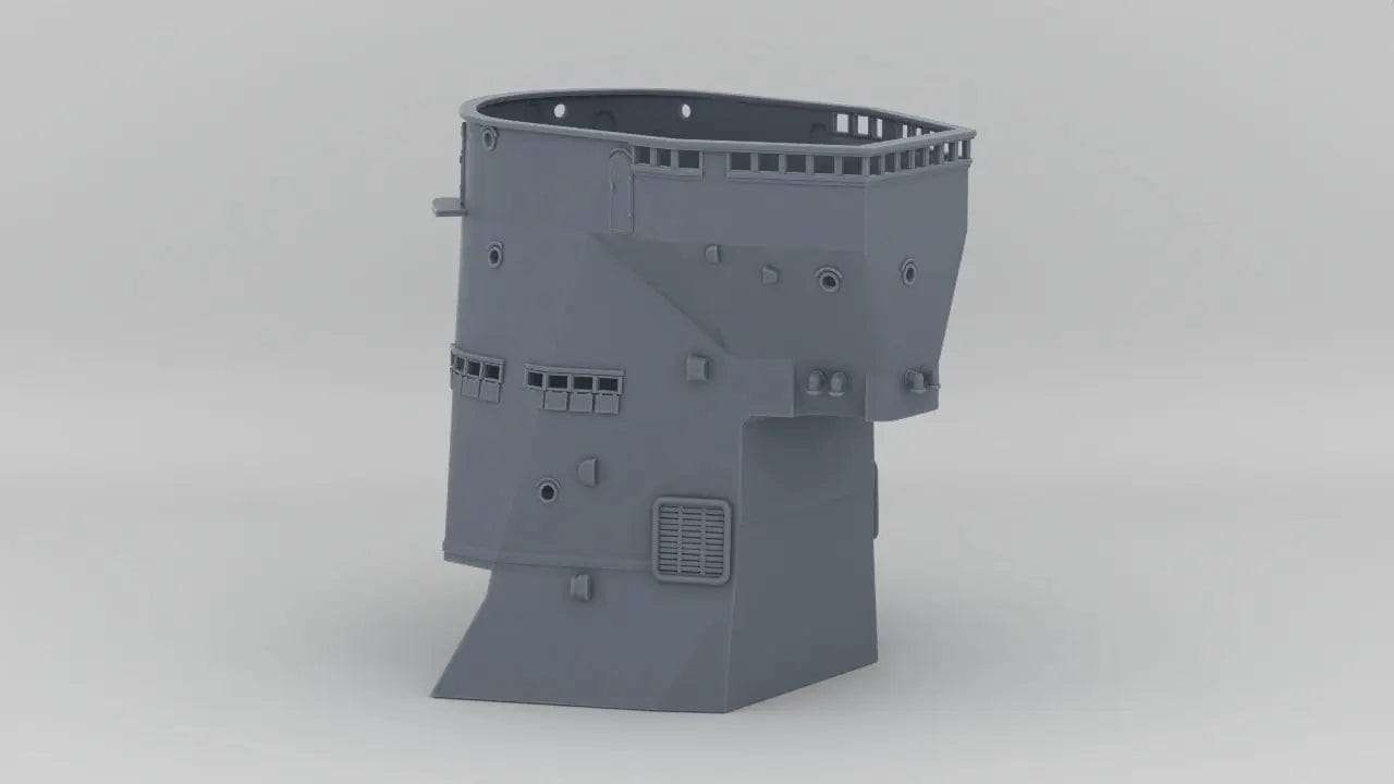 1/100 IJN Yamato Forward Structure Navigation Bridge - distefan 3d print