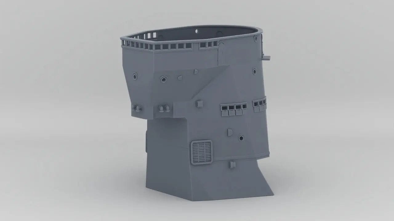 1/100 IJN Yamato Forward Structure Navigation Bridge - distefan 3d print
